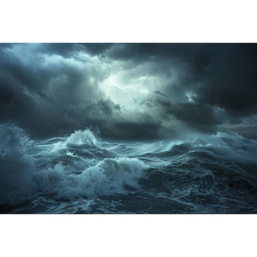 Stormy Sea at Night Canvas